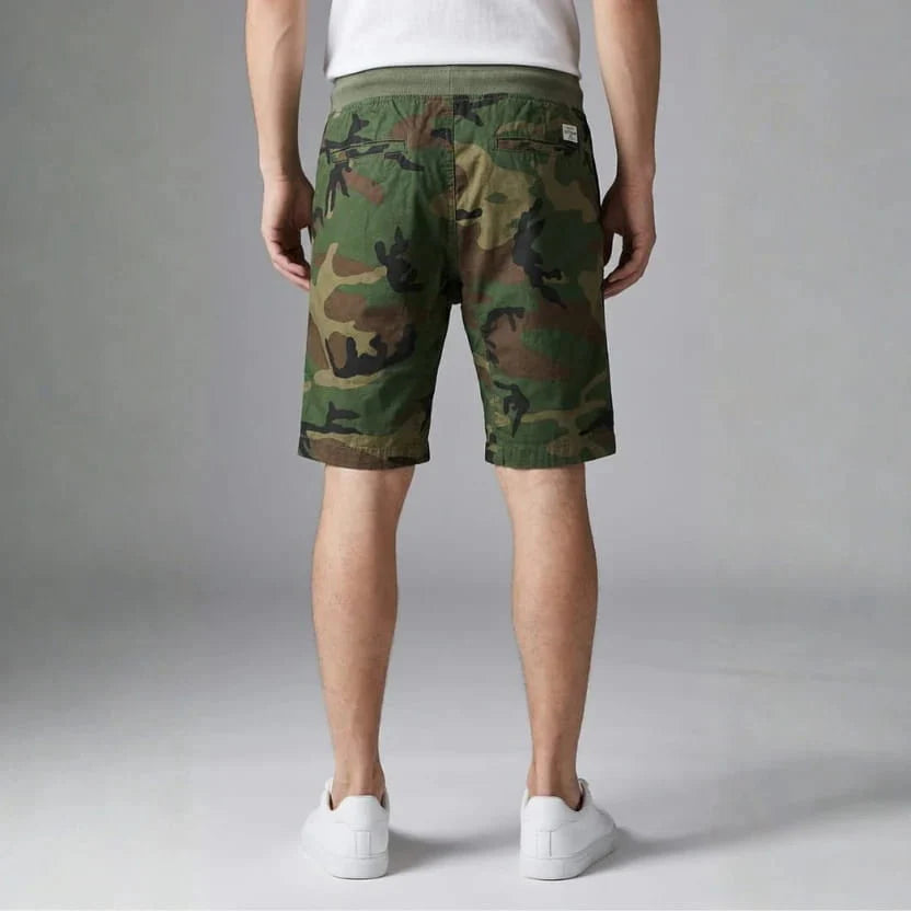 Aiden Tactical Camo Shorts – Lightweight Stretch Fit Cotton Blend Summer Wear