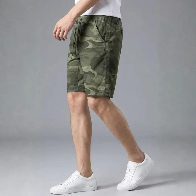 Aiden Tactical Camo Shorts – Lightweight Stretch Fit Cotton Blend Summer Wear