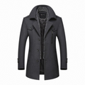 Finn Men's Wool Winter Coat – Classic Fit Tailored Longline Overcoat