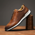 Fabrizio Men's Italian Leather Sneakers – Cushioned Interior Trainers