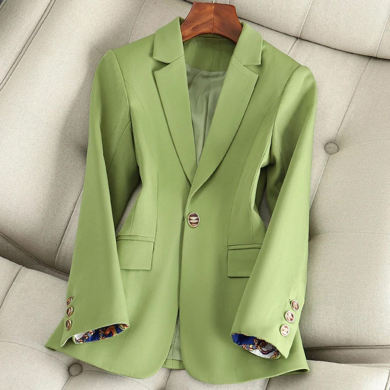 Elena Women's Blazer – Tailored Fit with Elegant Blush Tone & Sleek Structure