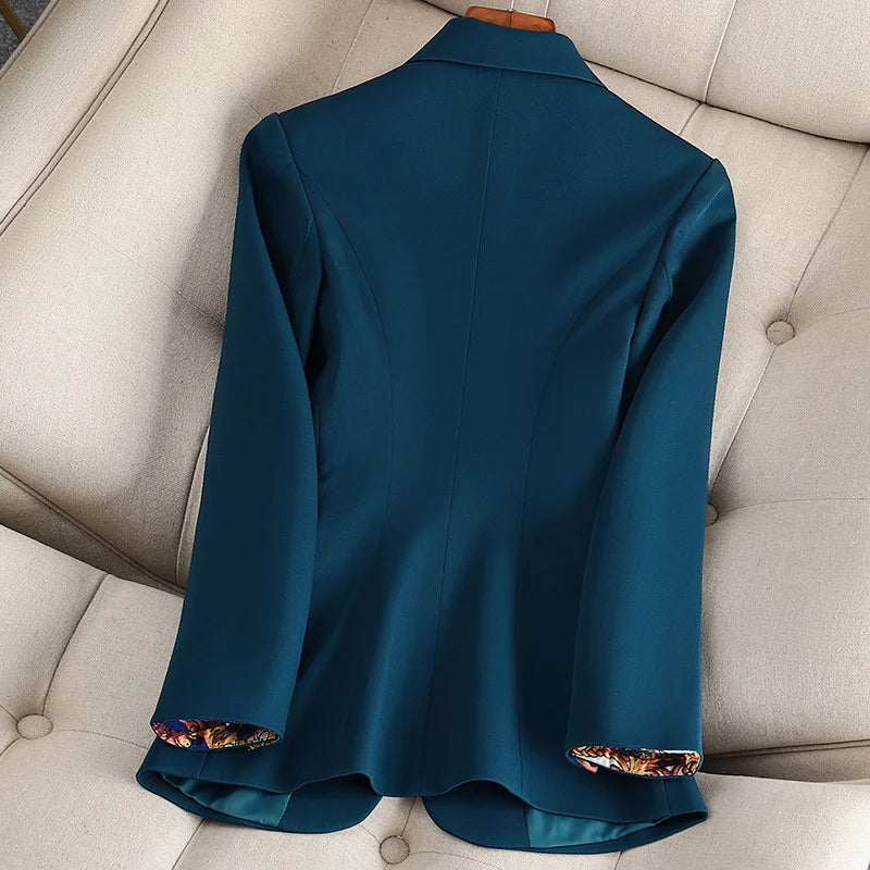 Elena Women's Blazer – Tailored Fit with Elegant Blush Tone & Sleek Structure