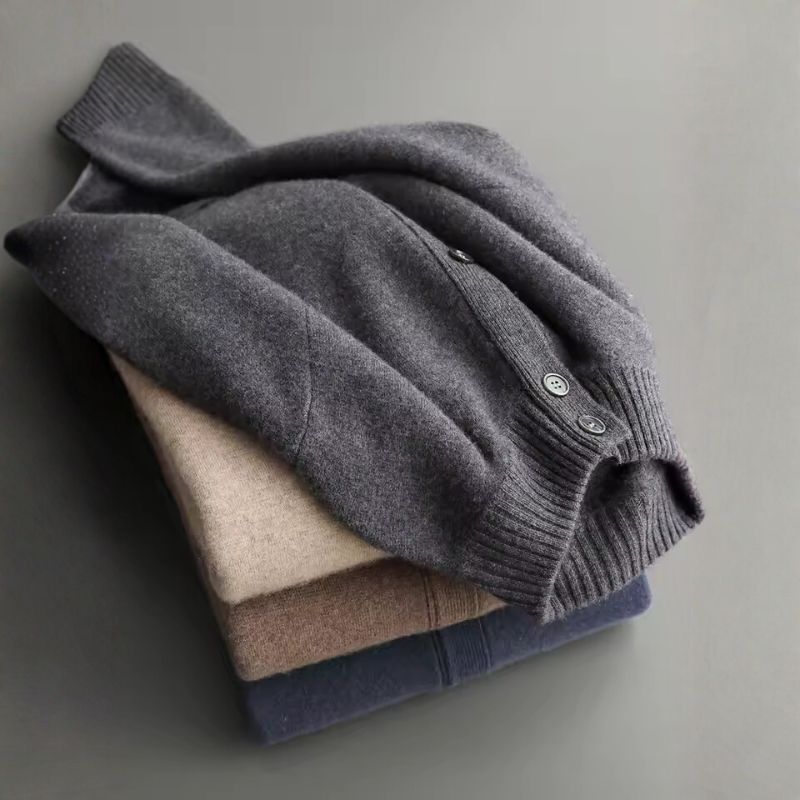 Andrew Men's Cashmere Cardigan – Premium Button-Up Knit Sweater