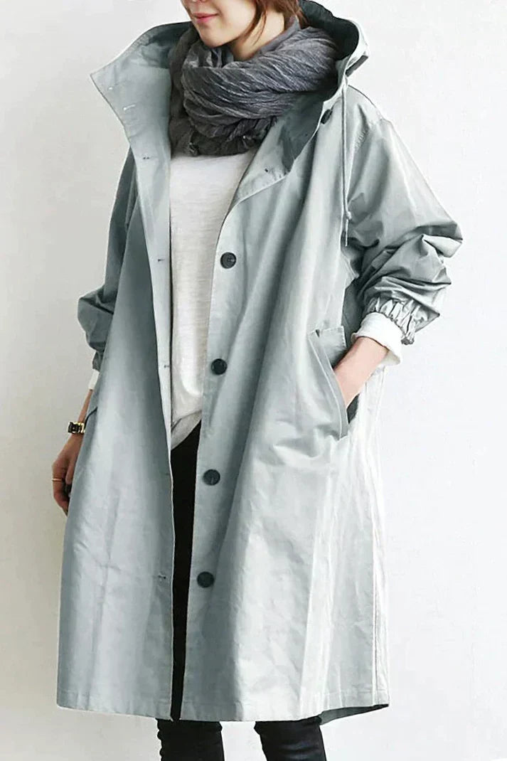 Claire Hooded Lightweight Women's Trench Coat