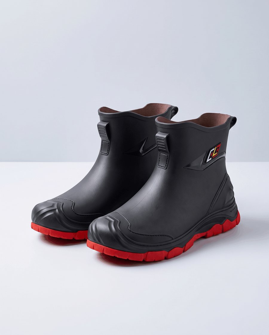 Ankle Rain Boots – Rubber Upper, Non-Slip Lug Sole & Pull Tabs | Soren