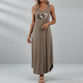 Eleanor Heart Print Sleeveless Maxi Dress – V-Neck Relaxed Summer Silhouette