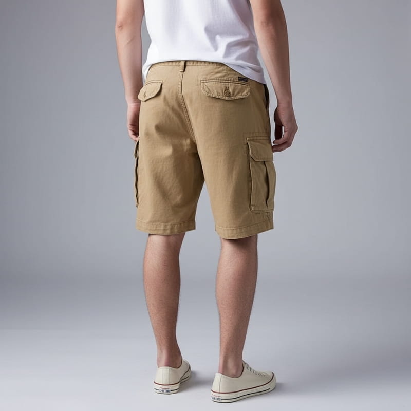 Rafael Washed Cotton Twill Cargo Shorts – Utility Multi-Pocket Outdoor Comfort