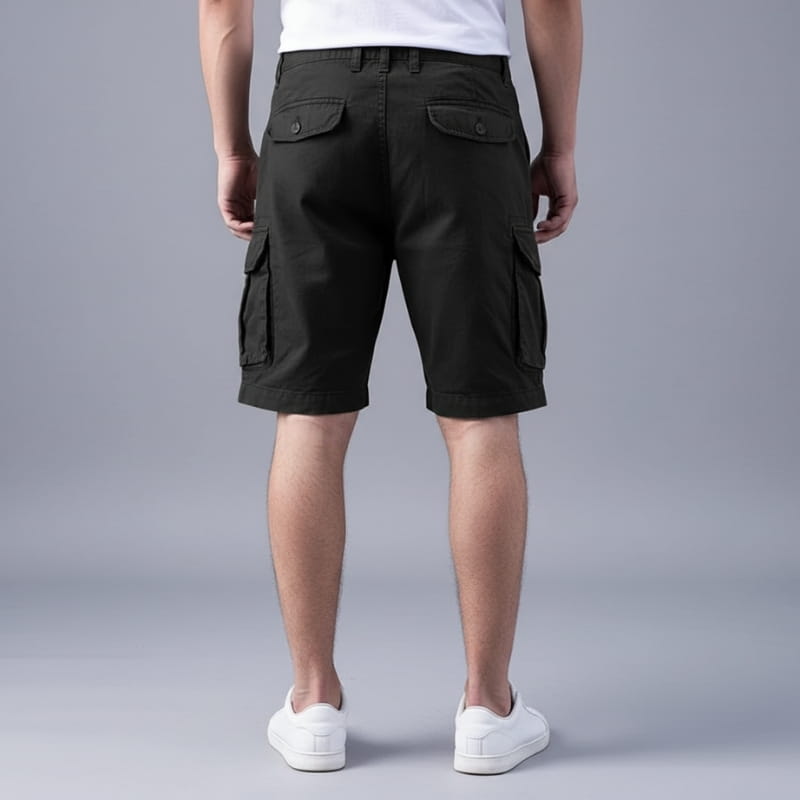 Rafael Washed Cotton Twill Cargo Shorts – Utility Multi-Pocket Outdoor Comfort