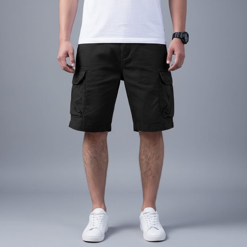 Rafael Washed Cotton Twill Cargo Shorts – Utility Multi-Pocket Outdoor Comfort
