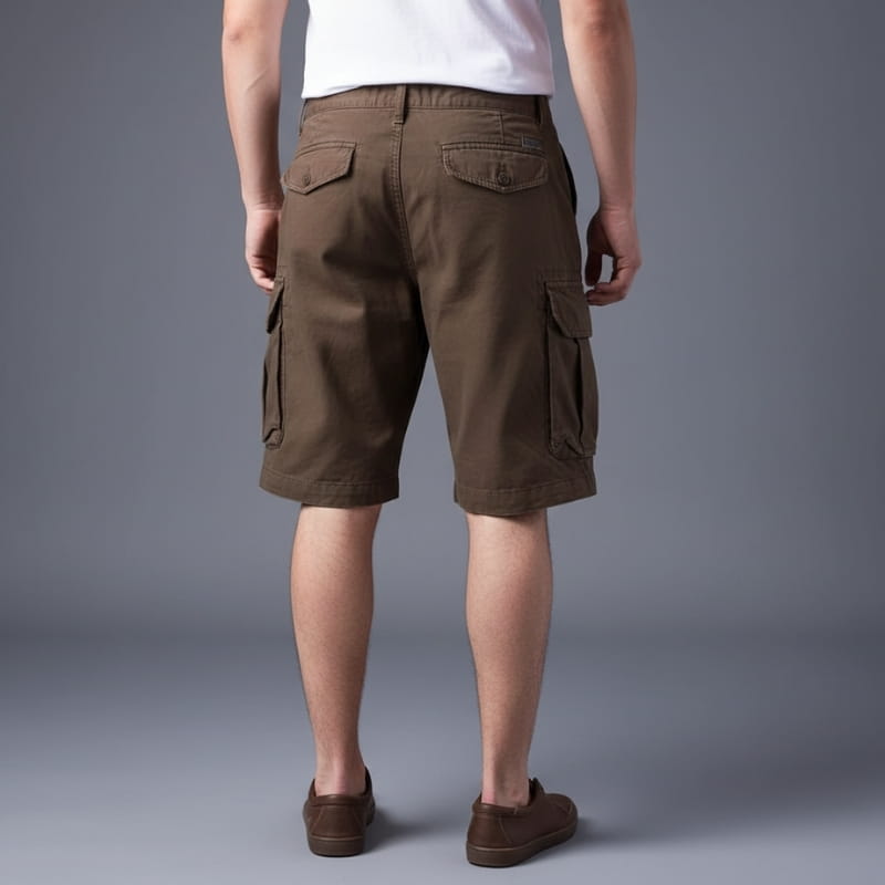 Rafael Washed Cotton Twill Cargo Shorts – Utility Multi-Pocket Outdoor Comfort