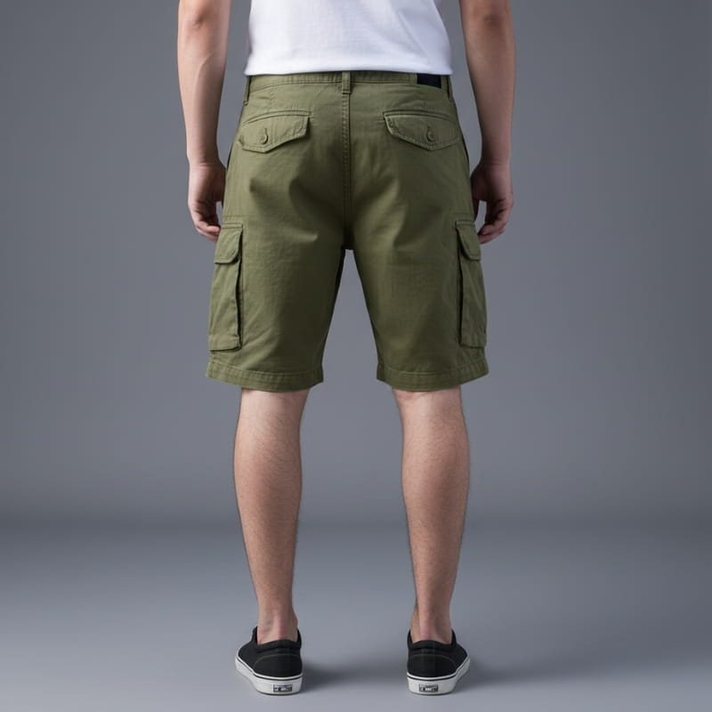 Rafael Washed Cotton Twill Cargo Shorts – Utility Multi-Pocket Outdoor Comfort
