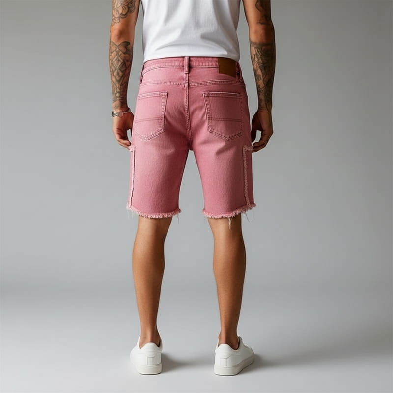 Orion Vintage Distressed Stretch Denim Shorts – Ripped Casual Summer Fit
