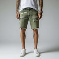 Orion Vintage Distressed Stretch Denim Shorts – Ripped Casual Summer Fit