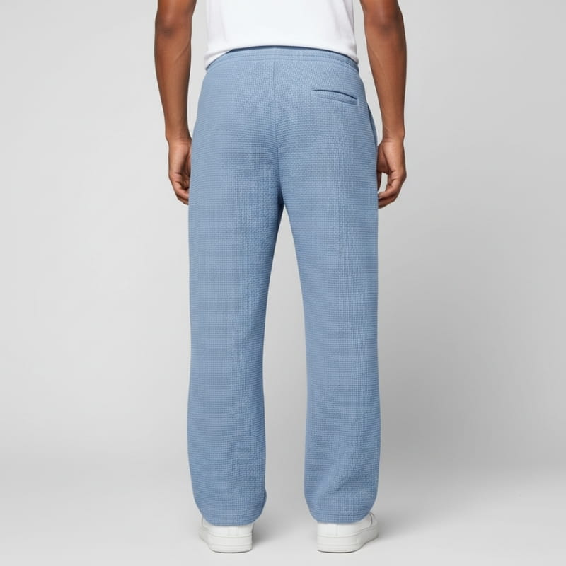 Adrian Waffle-Knit Drawstring Lounge Pants – Relaxed Breathable Comfort Fit