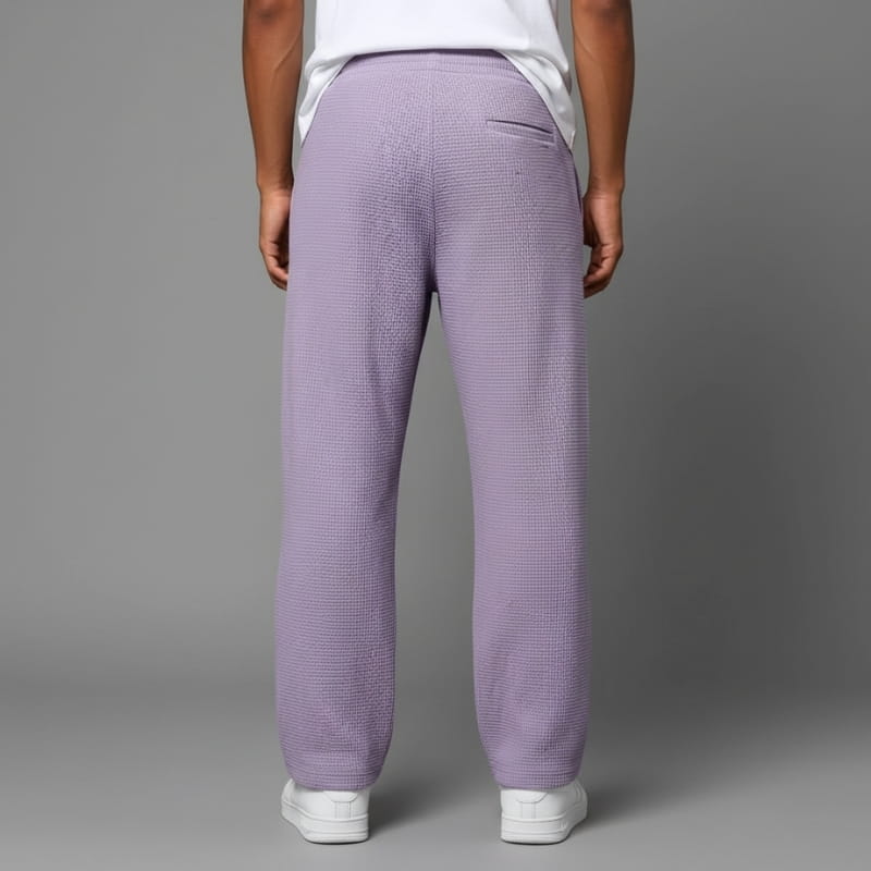 Adrian Waffle-Knit Drawstring Lounge Pants – Relaxed Breathable Comfort Fit