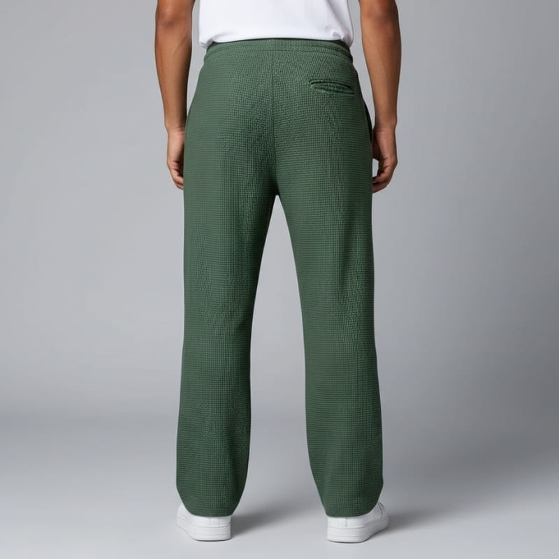 Adrian Waffle-Knit Drawstring Lounge Pants – Relaxed Breathable Comfort Fit
