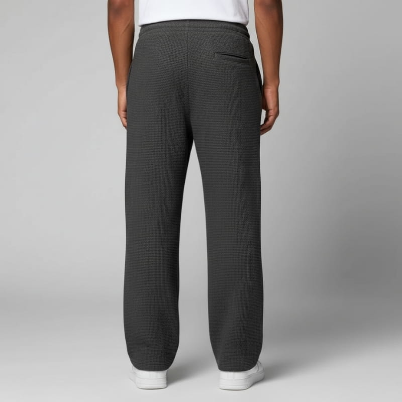 Adrian Waffle-Knit Drawstring Lounge Pants – Relaxed Breathable Comfort Fit