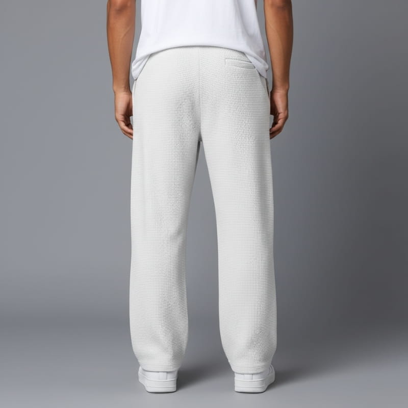 Adrian Waffle-Knit Drawstring Lounge Pants – Relaxed Breathable Comfort Fit
