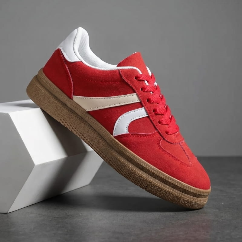 Sienna Contrast Round Toe Platform Sneakers – Lightweight Casual Streetwear Shoes