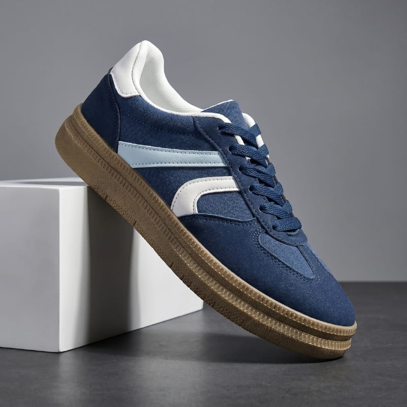 Sienna Contrast Round Toe Platform Sneakers – Lightweight Casual Streetwear Shoes