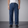 Noel Washed Cargo Denim Pants – Relaxed Utility Streetwear Fit