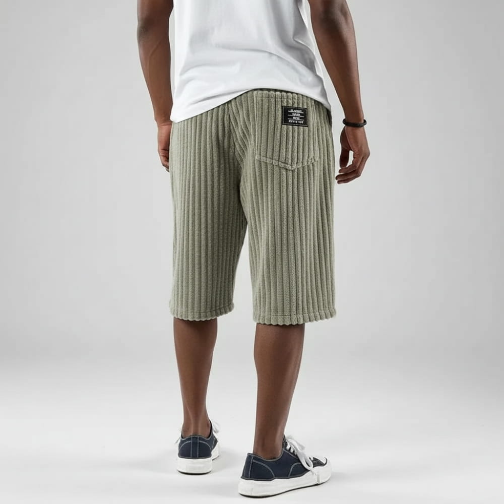 Albert Corduroy Drawstring Shorts – Lightweight Knee-Length Summer Wear