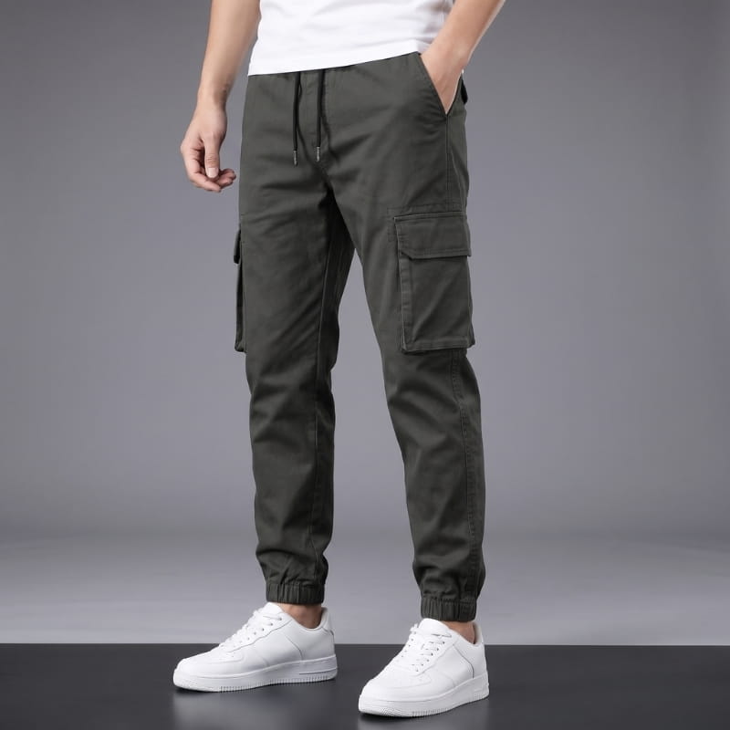 Bruno Lightweight Cotton Cargo Joggers – Modern Utility Casual Pants