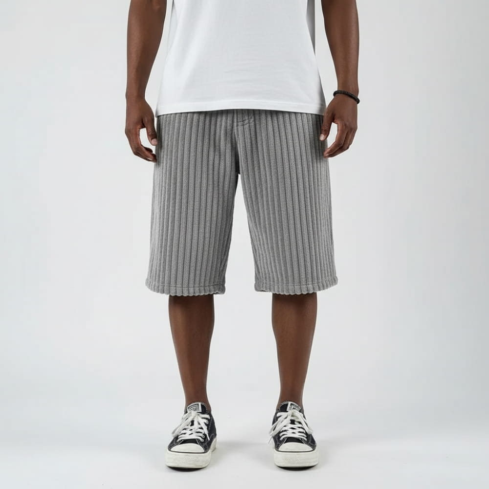 Albert Corduroy Drawstring Shorts – Lightweight Knee-Length Summer Wear