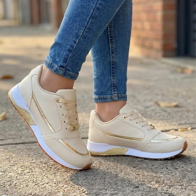 Elain Lightweight Lace Up Casual Sneakers – Breathable Mesh Everyday Walking Shoes