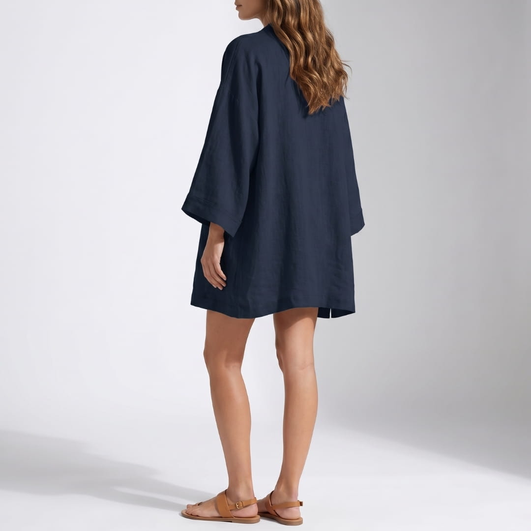 Clara Linen Blend Three Piece Set – Lightweight Relaxed Summer Outfit