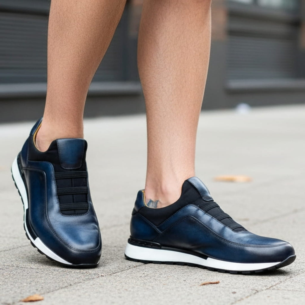 Alejandro Cowhide Leather Sneakers – Sleek Minimalist Slip-On Casual Shoes