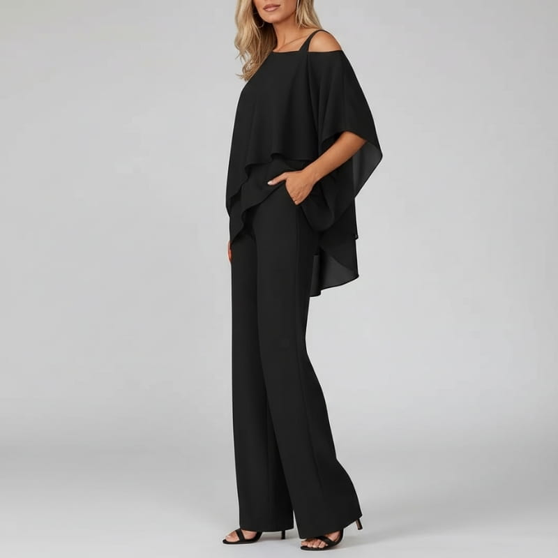 Valeria Luxe Satin Two-Piece Set – Elegant Structured Occasion Ensemble
