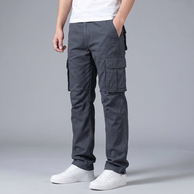 Romeo Straight Fit Multi Pocket Cargo Pants – Utility Everyday Trousers