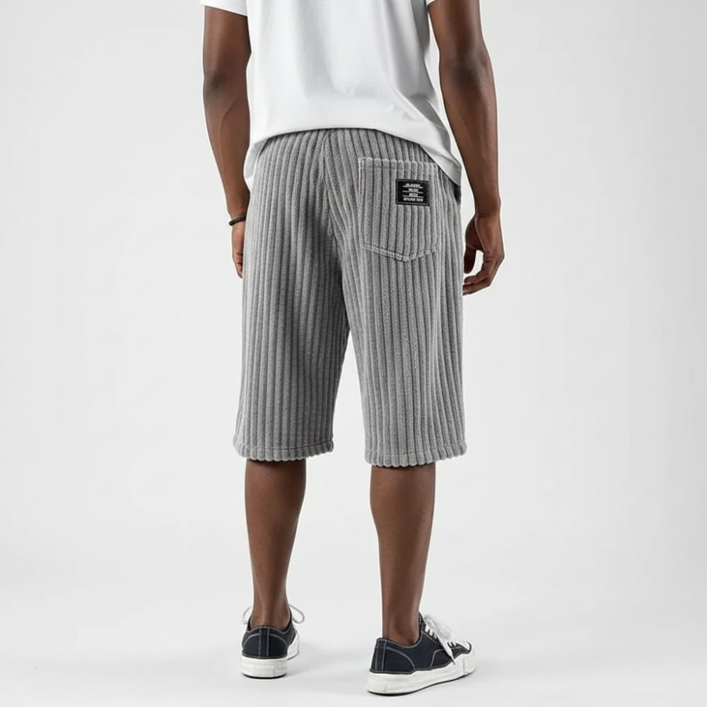 Albert Corduroy Drawstring Shorts – Lightweight Knee-Length Summer Wear