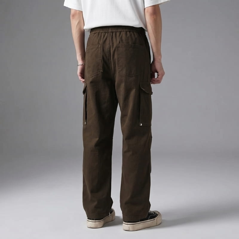 Ronny Utility Cotton Canvas Wide-Leg Cargo Pants – Relaxed Streetwear Utility Trousers