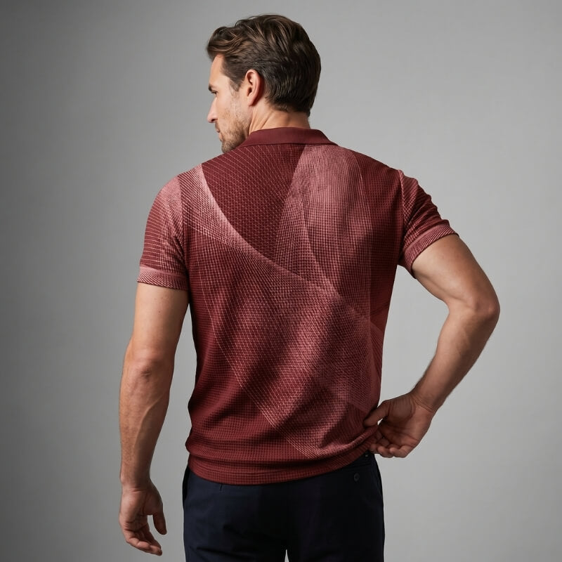 Connor Waffle Knit Polo Shirt – Classic Fit Smart Casual Everyday Top