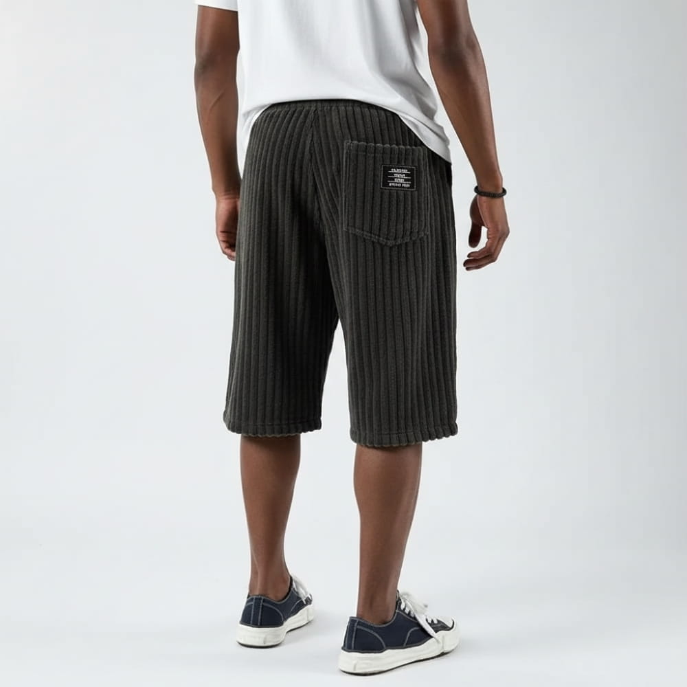 Albert Corduroy Drawstring Shorts – Lightweight Knee-Length Summer Wear