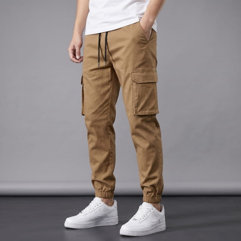 Bruno Lightweight Cotton Cargo Joggers – Modern Utility Casual Pants
