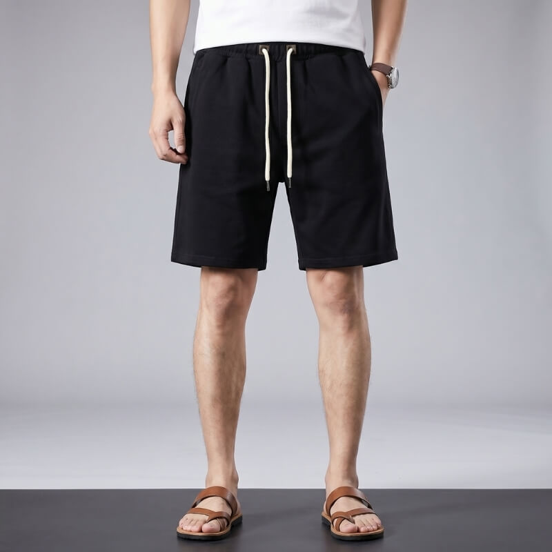 Roderick Knit Blend Shorts – Drawstring Waist Relaxed Fit Breathable Casual Summer Trousers