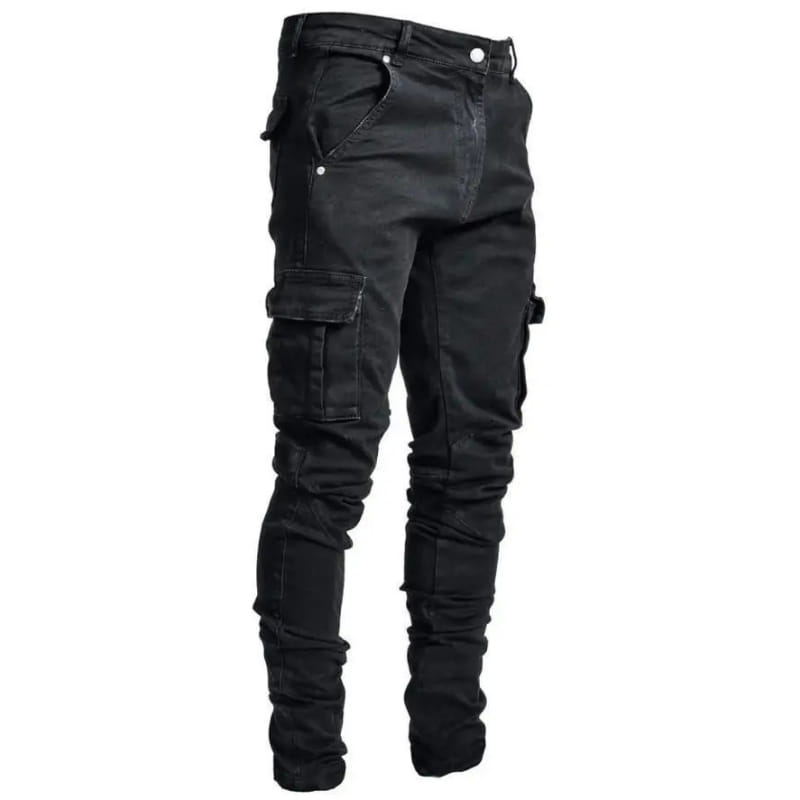 Brian Atelier Slim Stretch Cargo Denim Jeans – Modern Tapered Utility