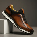 Alejandro Cowhide Leather Sneakers – Sleek Minimalist Slip-On Casual Shoes
