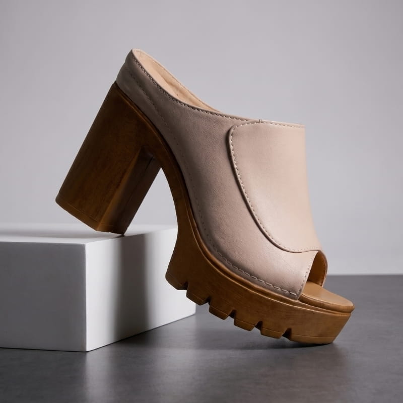 Geneva Soft Leather Platform Heeled Sandals – Supportive Elegant Style