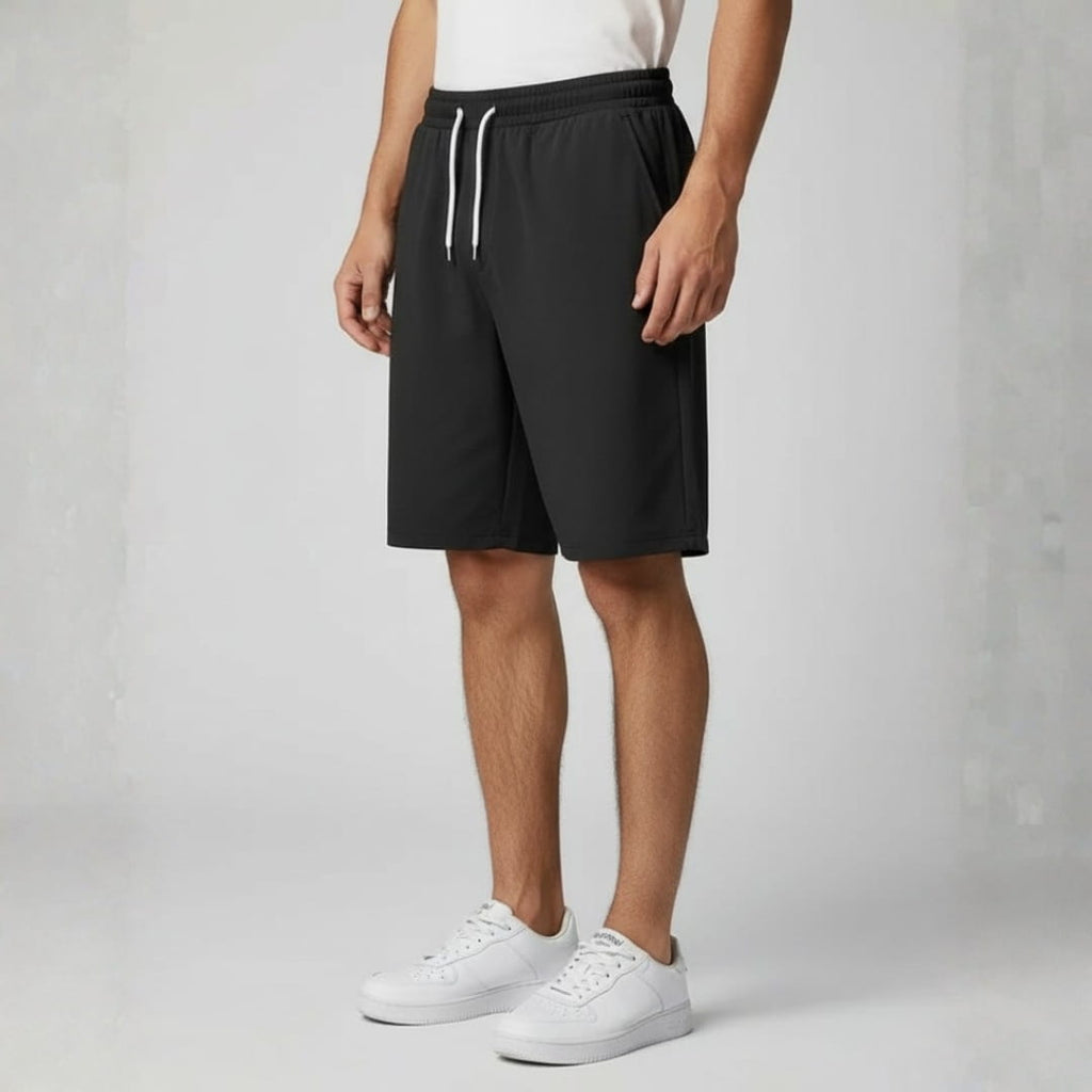 Deluca Cotton Blend Drawstring Shorts – Lightweight Knee-Length Summer Wear