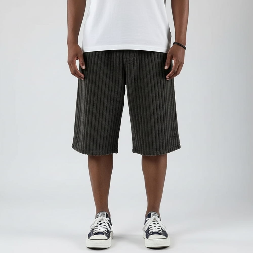 Albert Corduroy Drawstring Shorts – Lightweight Knee-Length Summer Wear