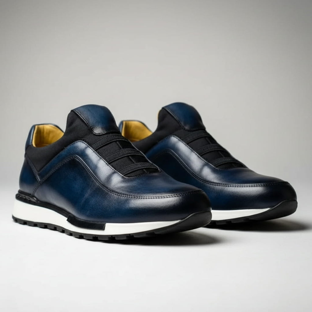 Alejandro Cowhide Leather Sneakers – Sleek Minimalist Slip-On Casual Shoes