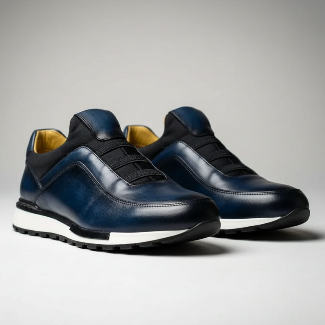 Alejandro Cowhide Leather Sneakers – Sleek Minimalist Slip-On Casual Shoes