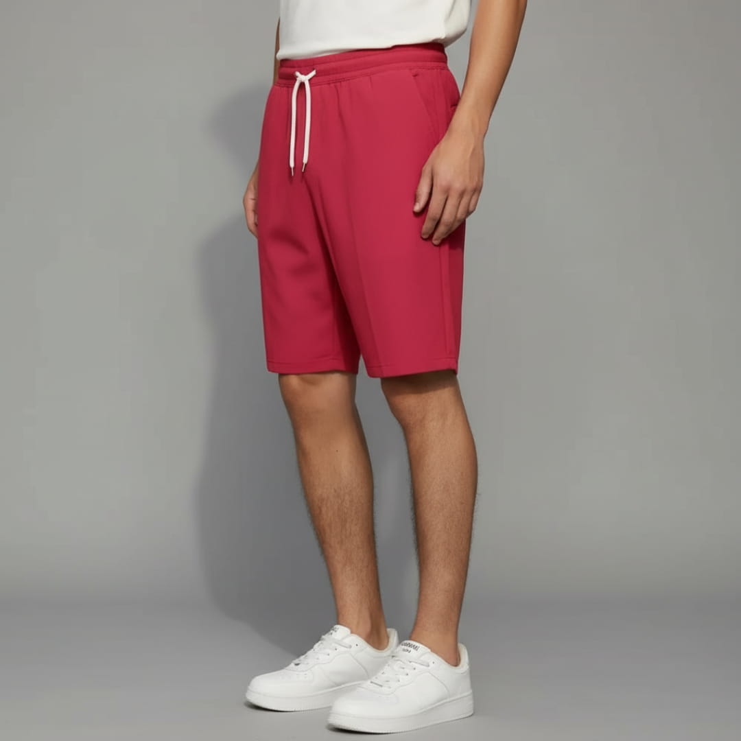 Deluca Cotton Blend Drawstring Shorts – Lightweight Knee-Length Summer Wear