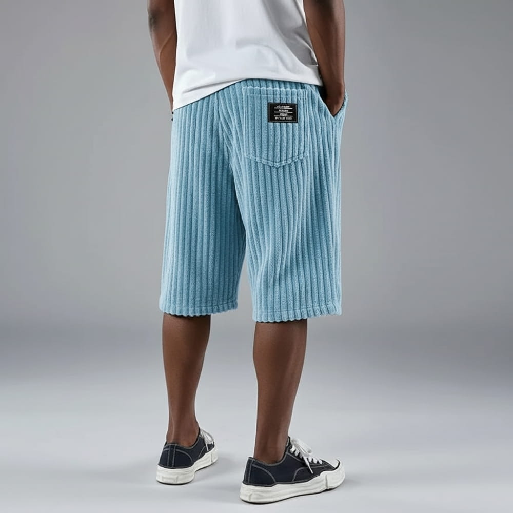 Albert Corduroy Drawstring Shorts – Lightweight Knee-Length Summer Wear