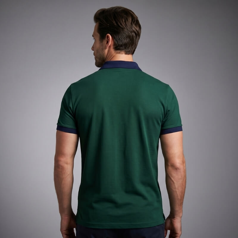 Hugo Performance Golf Polo Shirt – Quick Dry Athletic Contrast Collar Activewear