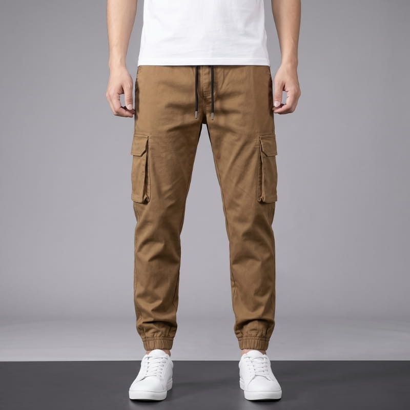 Bruno Lightweight Cotton Cargo Joggers – Modern Utility Casual Pants